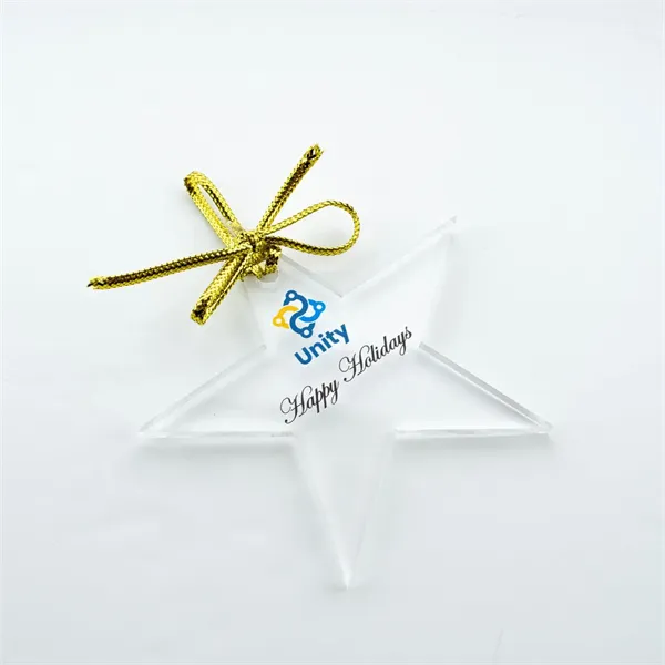 Custom Acrylic Holiday Ornament - Full-Color Imprint