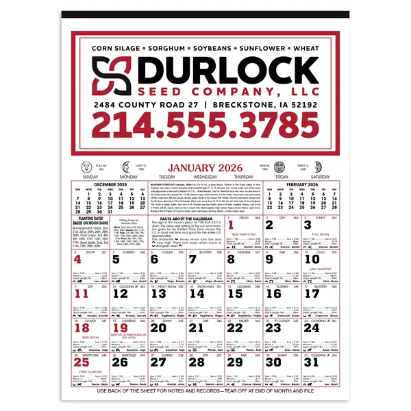 Skinner & Kennedy® 12-Sheet Almanac Calendar