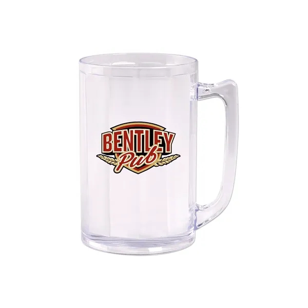 16 Oz Plastic Fluted Beer Mug with Handle