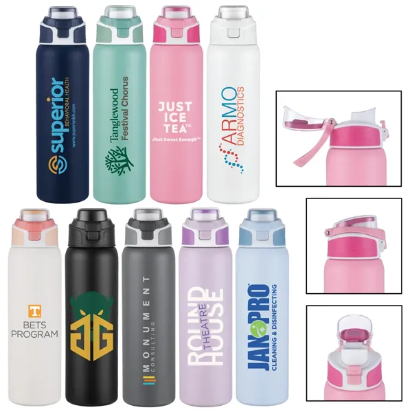 28 oz. PopSip Vacuum Insulated Water Bottle w/Sipper Lid