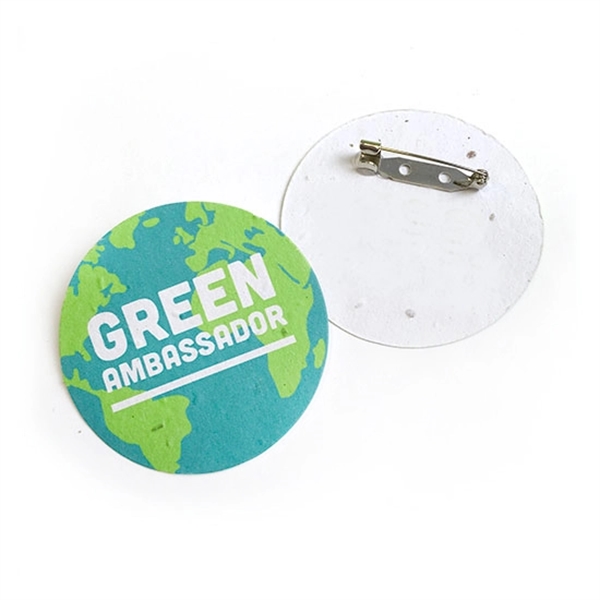 2" Circle Seed Paper Button Badges - Single Sided