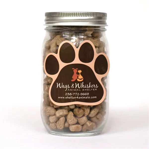 Pint Jar with Paw Magnet Pet Fill