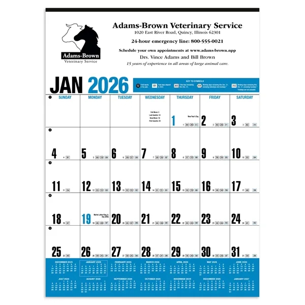Products Yearly Record® Blue Calendar