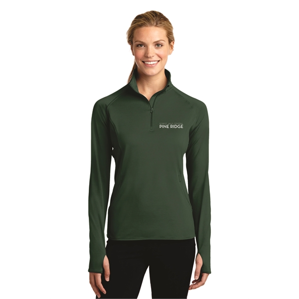 Sport-Tek Ladies Sport-Wick Stretch 1/2-Zip Pullover.
