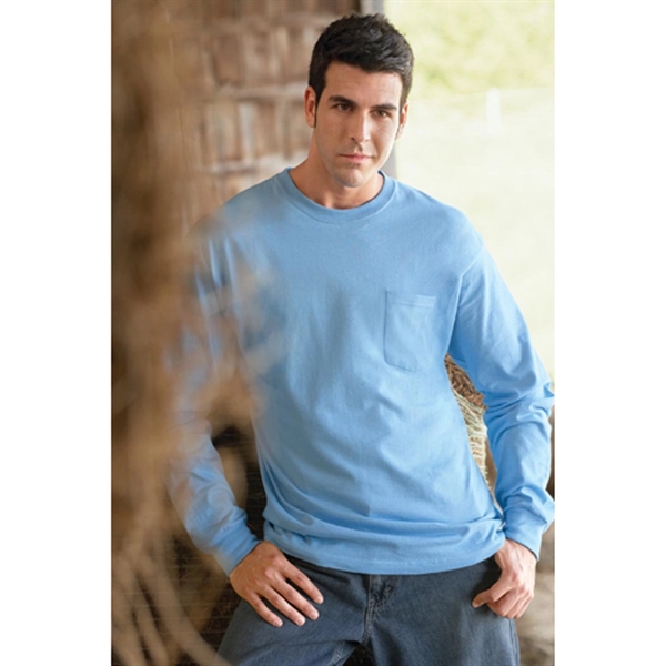 Hanes 6 oz. Tagless Long-Sleeve T-Shirt with Pocket