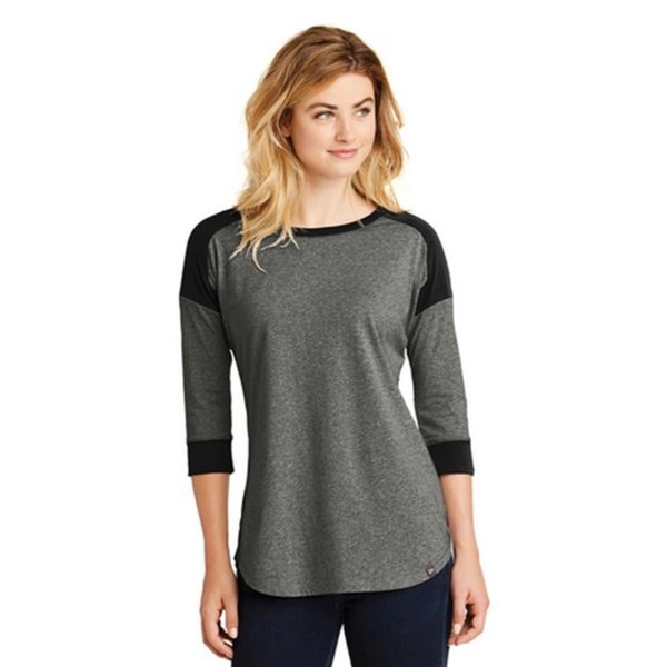 New Era Ladies Heritage Blend 3/4-Sleeve Baseball Raglan Tee