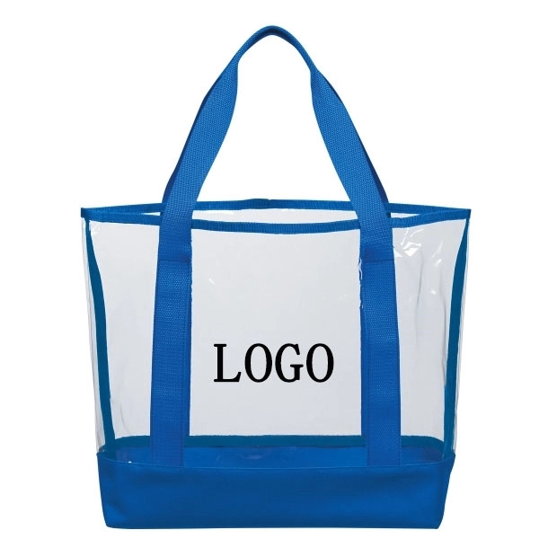 Clear Tote Bags with Colored Trim