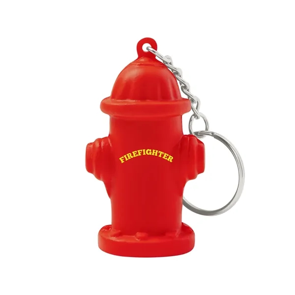Fire Hydrant Shape Stress Ball Keychain.