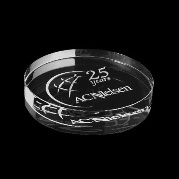Round Crystal Paper Weight