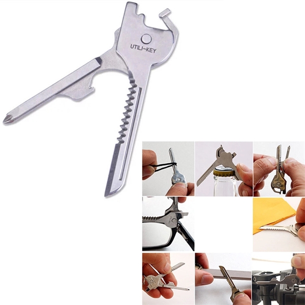 Multi-function Key Ring Foldable 6 In 1 Mini Knife