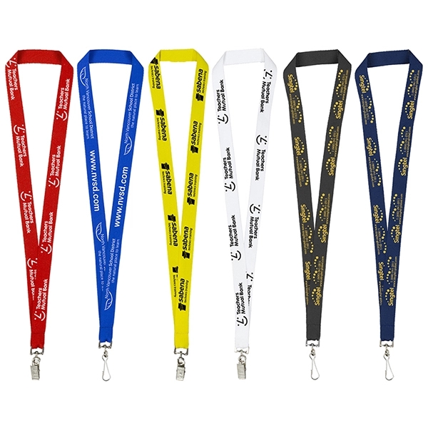 3/4" Overseas Silkscreen Lanyard