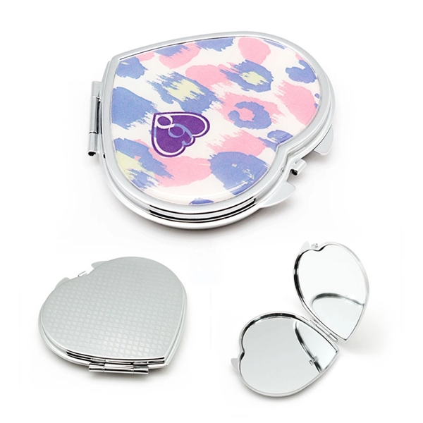 Heart Pocket Cosmetic Makeup Mirror