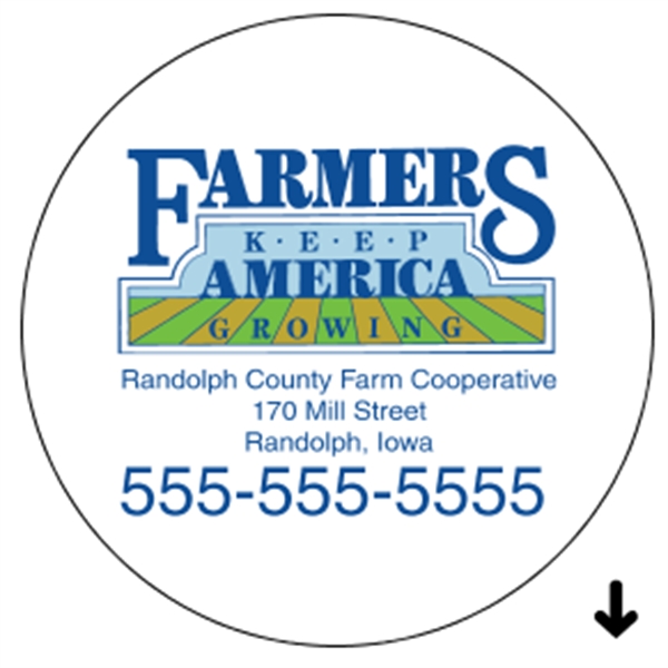 4" dia. Circle Roll Label