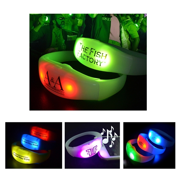 Sound Activated LED Silicone Bracelet