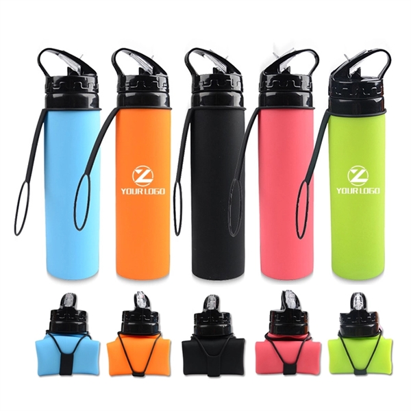 Silicone Collapsible Sports Water Bottle
