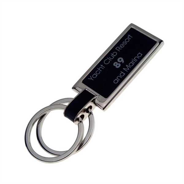 Chrome Rectangle Key Fob