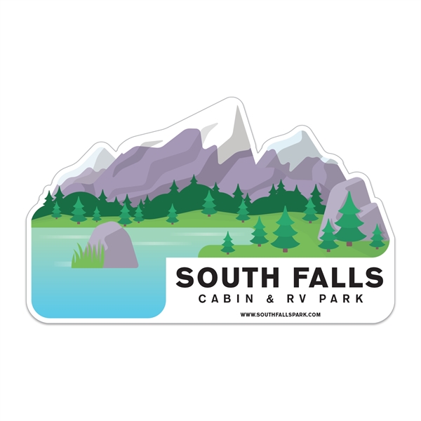 White Vinyl Full Color Overlaminated Die Cut Decal