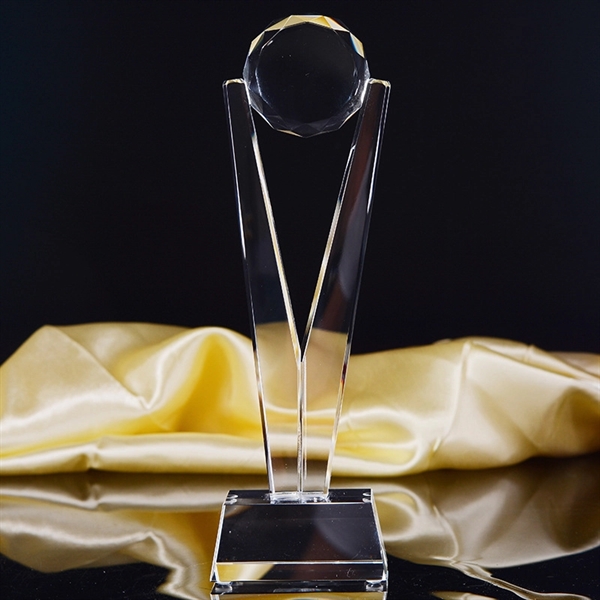 10 5/8" Tall Crystal Trophy Awards