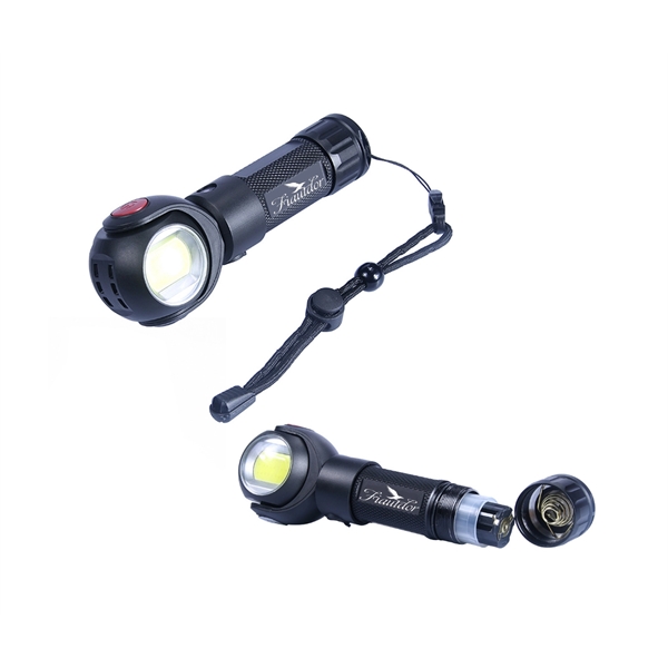 Car Flashlight LED COB Light USB Rechargeable Tact