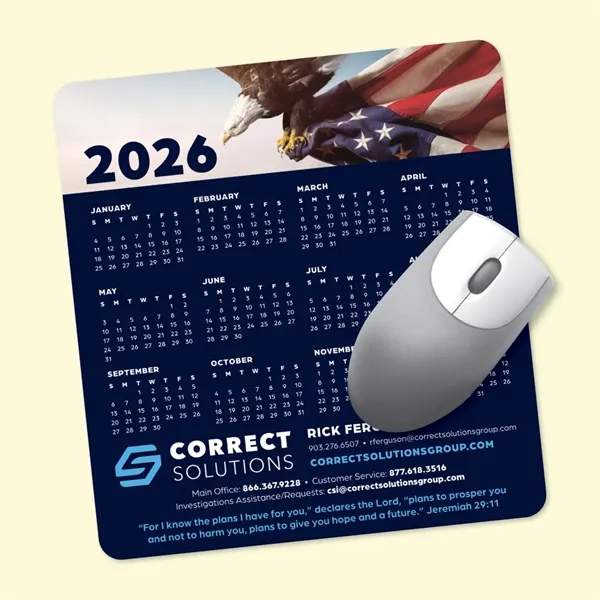 Vynex®DuraTec® 7.5" x 8" x 1/16" Calendar Mouse Pad