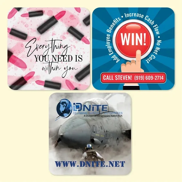 Vynex® Heavy Duty 4" x 4" x 1/8" Hard Surface Drink Coaster