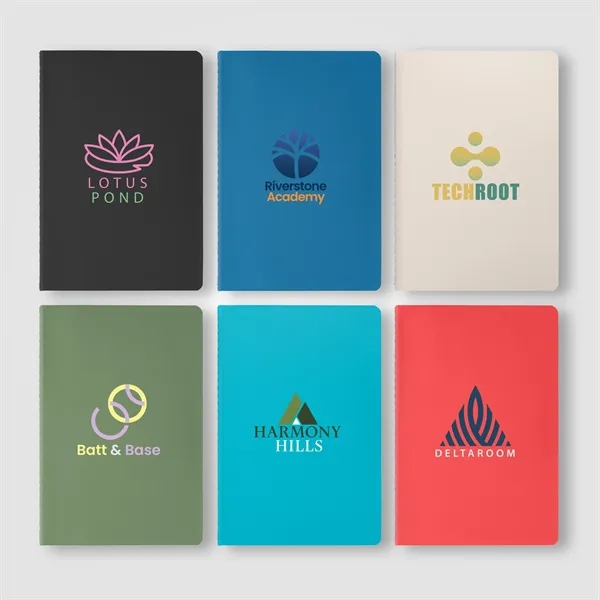 Eilo Recycled PU Contrast Stitch Journal - A5