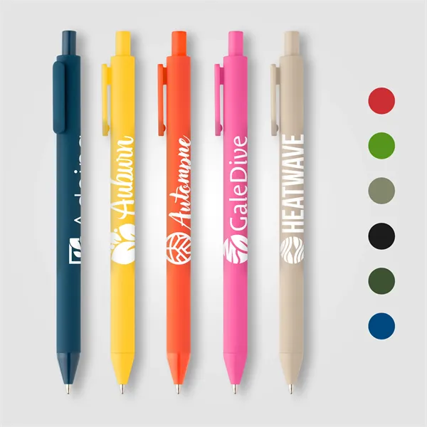 Bloom Recycled Plastic Retractable Soft Touch Pen