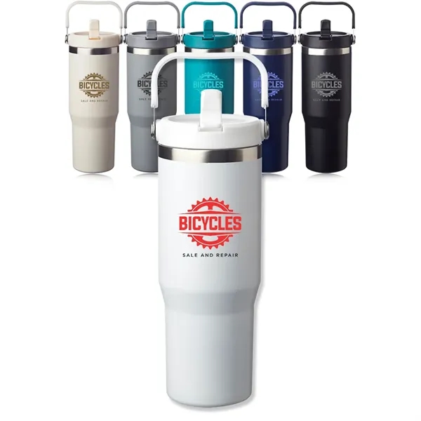 30 oz. Bronx Stainless Travel Mug with Carrying Handle
