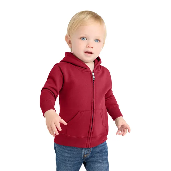 Port & Co Infant Core Fleece Full-Zip Hooded Sweatshirt.