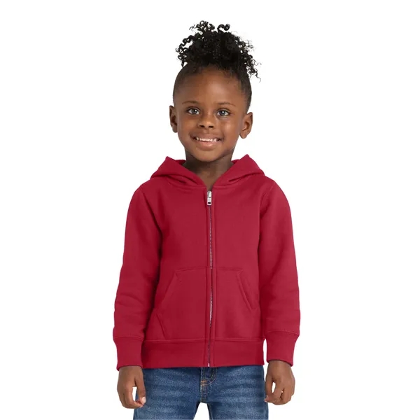 Port & Co Toddler Core Fleece Full-Zip Hooded Sweatshirt.