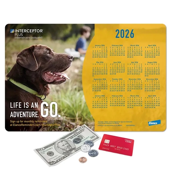 Heavy Duty Fabric Calendar Counter Mat - 10" x 15" x 1/4"