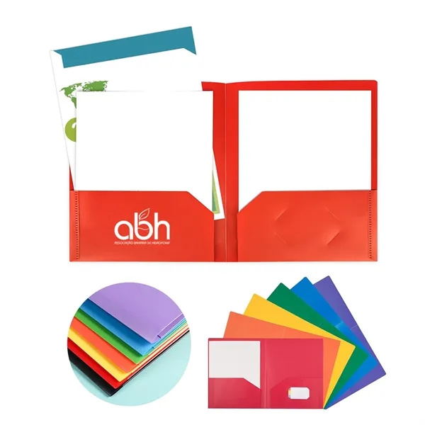 11.4"x9.3" Plastic Double Pocket Folder