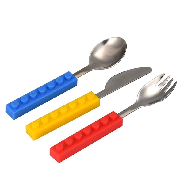 3 Pieces Building Block Lego Design Knife Fork & Spoon