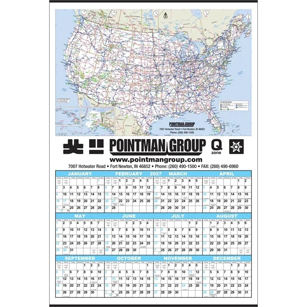 Small U.S. Map Year-In-View® Calendar
