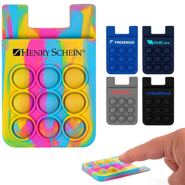 Popper Stress Reliever Silicone Phone Wallet