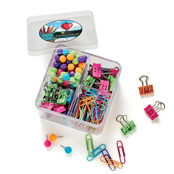 SUPPLY LINE® SQUARE CLIPS & PINS SET NEON