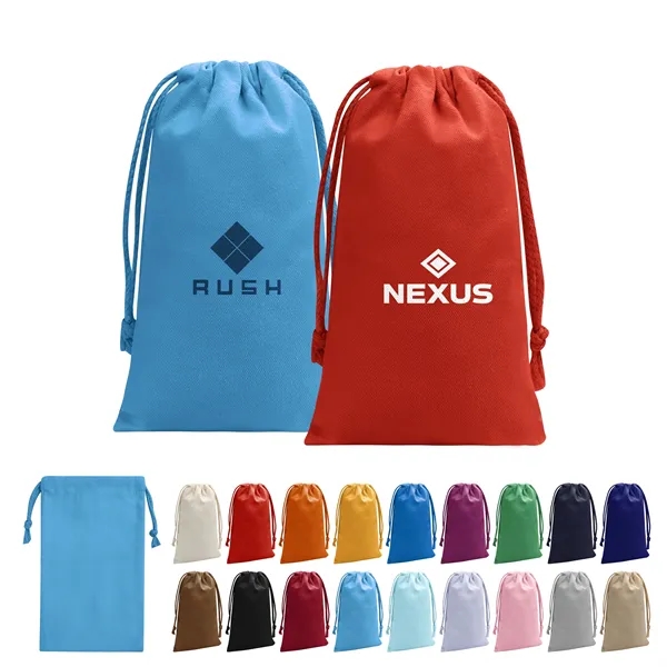 10Oz Canvas Small Drawstring Gift Bags 10"x6"