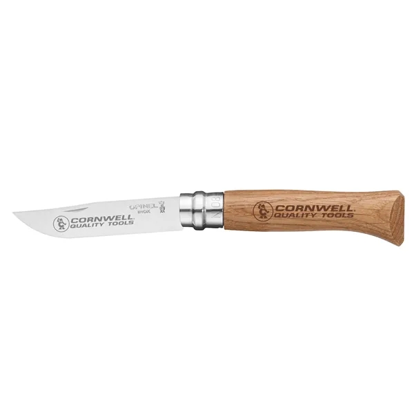 OPINEL® NO 0 STAINLESS STEEL FOLDING KNIFE - OAK WOOD
