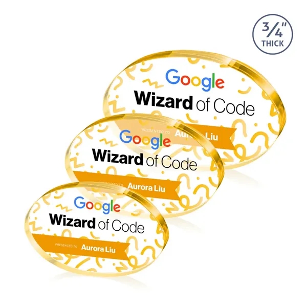 Baldus Oval VividPrint™ Award - Gold