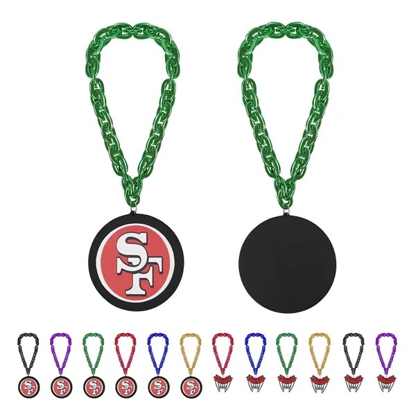 Oversize Custom Shape Foam Medal Necklace W/ ABS Chain