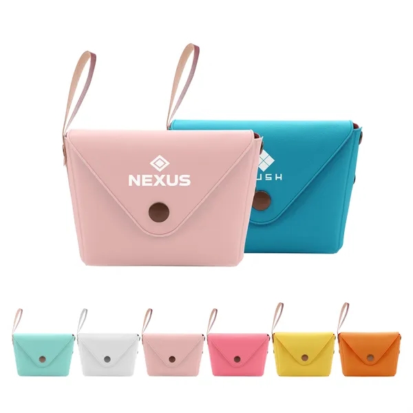 Mini PU Coin Purse Pouch With Snap & Handle