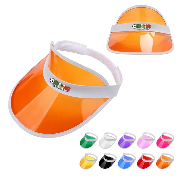 Transparent PVC Sun Visor Hat W/ Printed World Cup Theme