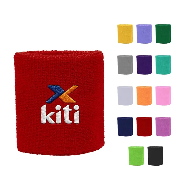 Embroidery Unisex Sport Terry Wrist Sweatbands