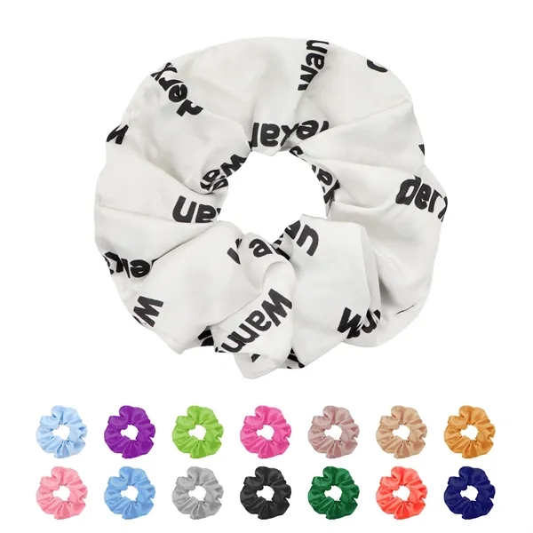 Full Color Polyester Satin Scrunchies Elastic Hair Tie