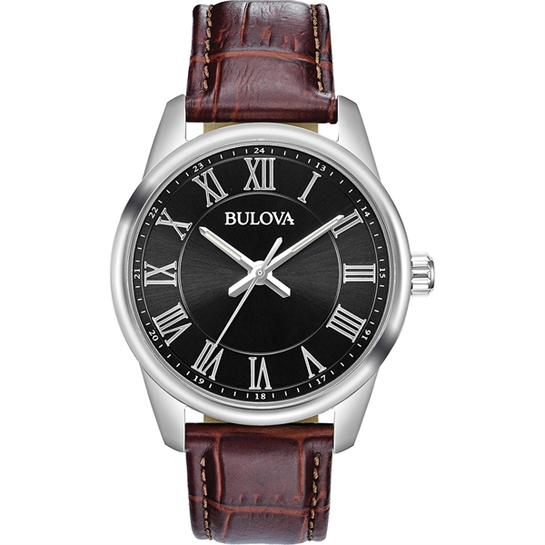 Bulova Men's Brown Leather Strap Watch