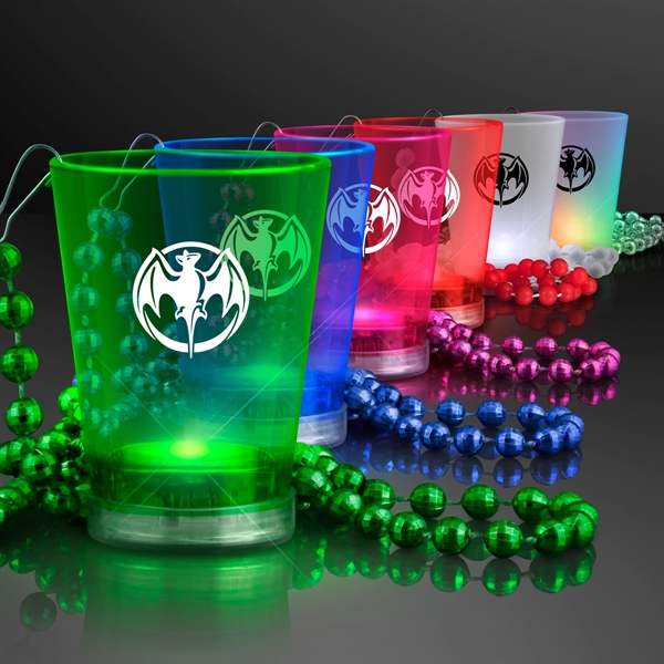 1.5 oz. Light Up Shot Glass on Party Bead Necklaces