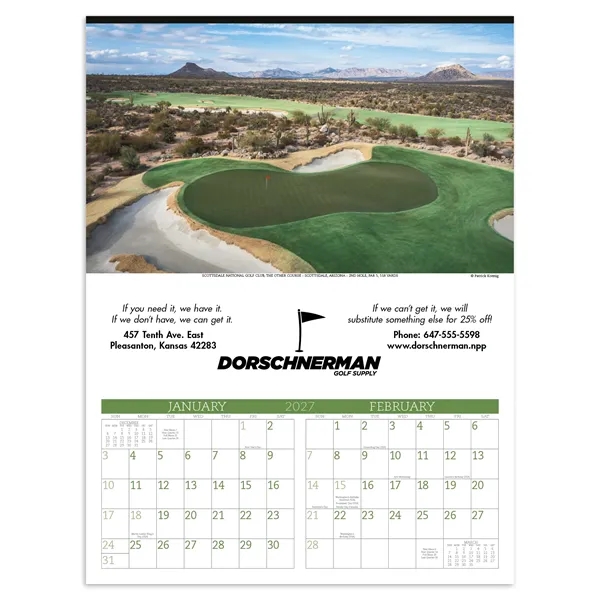 Triumph® Calendars Executive Golf Calendar