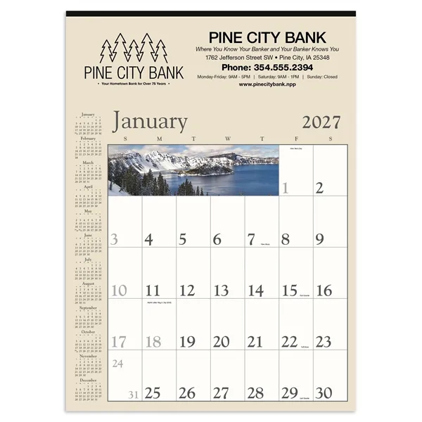 Triumph® Calendars Decorator Memo (Tan) Calendar