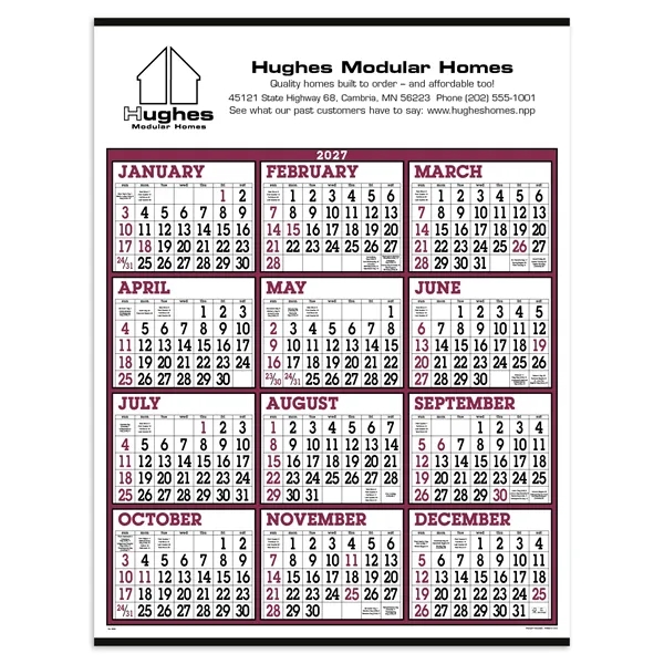 Triumph® Calendars Big Numbers Span-A-Year Calendar