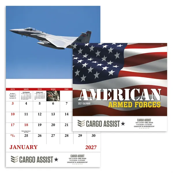 Good Value™ American Armed Forces - Stapled Calendar